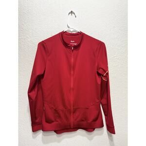 Rapha Sweatshirt Red Women’s Cycling Zipper Large